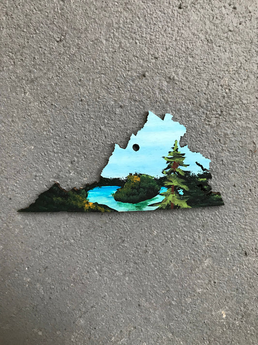 Virginia handpainted ornament