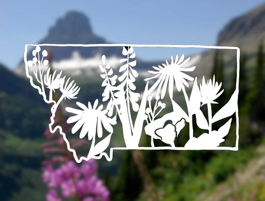 Montana floral vinyl transfer decal