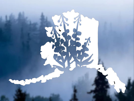 Alaska state fireweed vinyl transfer decal