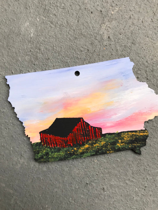 Iowa handpainted ornament