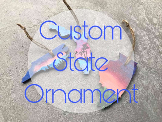 Three custom ornaments