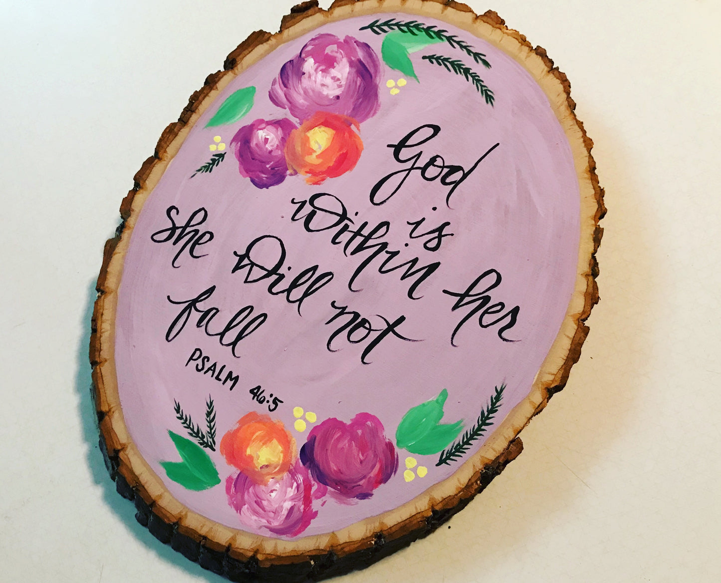 Bible verse for mom on wood round
