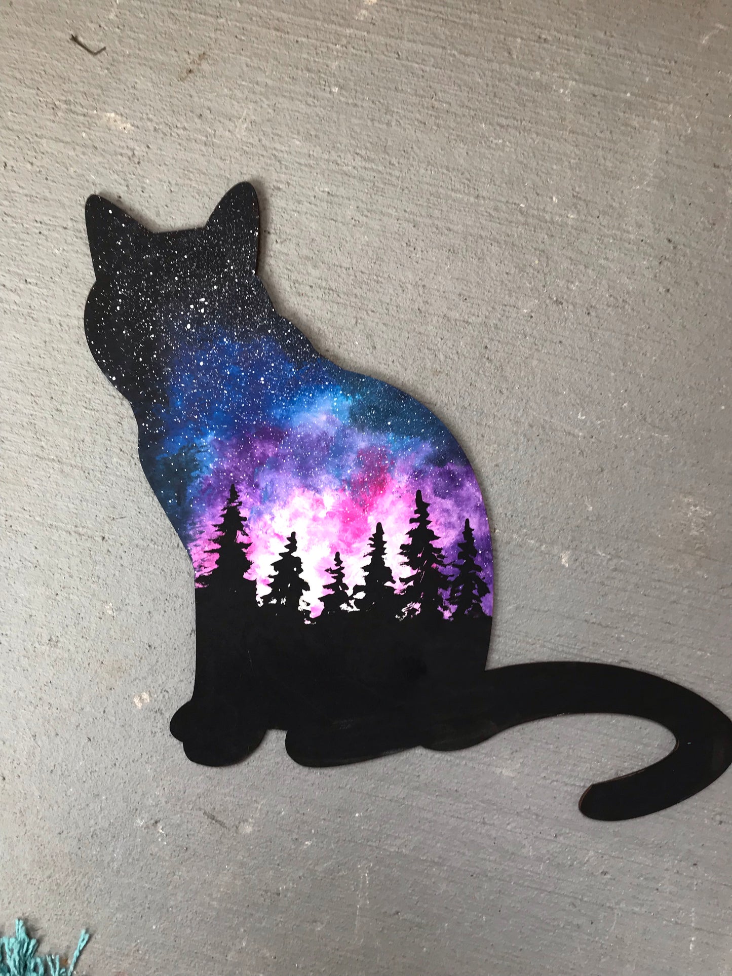 Cat galaxy painting