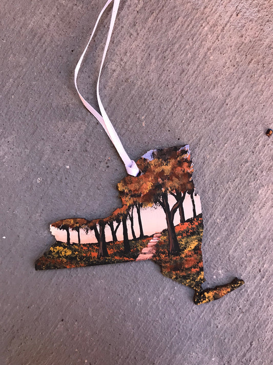 New York fall foliage ornament