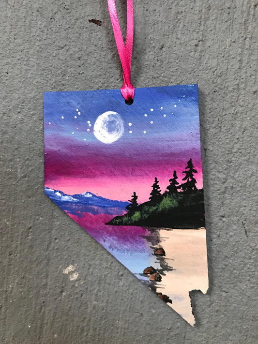 Nevada Lake Tahoe Christmas ornament