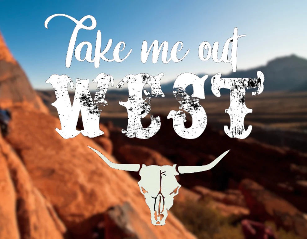 Take me out west vinyl transfer decal